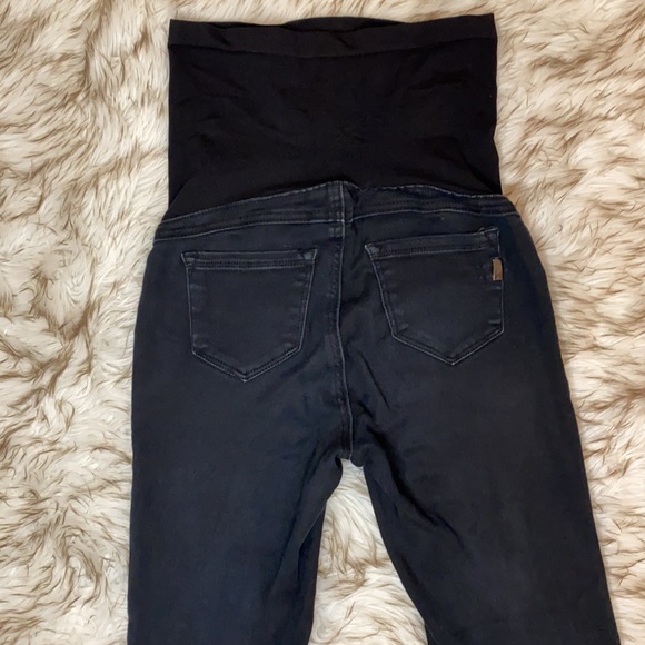 1822 Denim Maternity Jeans Stretch Skinny Jeggings Black Size 24 - Picture 5 of 8